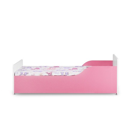 PABIS ágy matraccal - fehér/rózsaszín Signal-butor