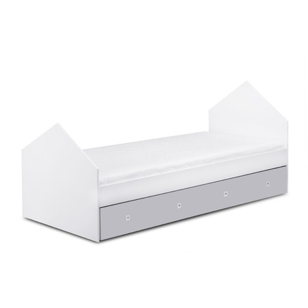 Összecsukható ágy MIRUM - fehér/szürke Signal-butor