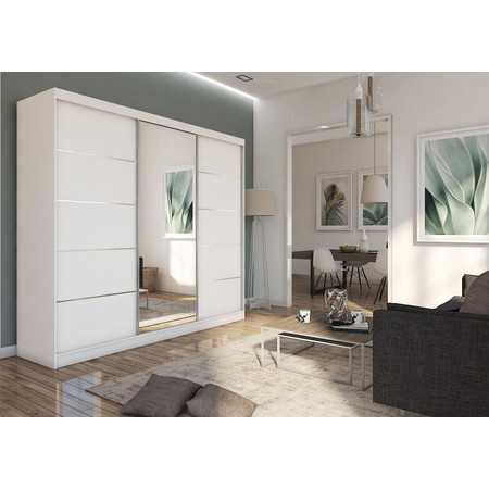 Makira Gardróbszekrény (240 cm) Fehér Furniture
