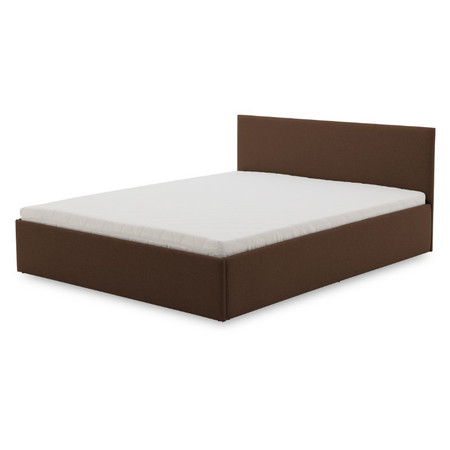 Čalouněná postel LEON s pěnovou matrací rozměr 160x200 cm Hnědá Signal-butor