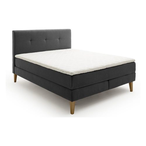 Antracitszürke boxspring ágy 180x200 cm Stockholm – Meise Möbel