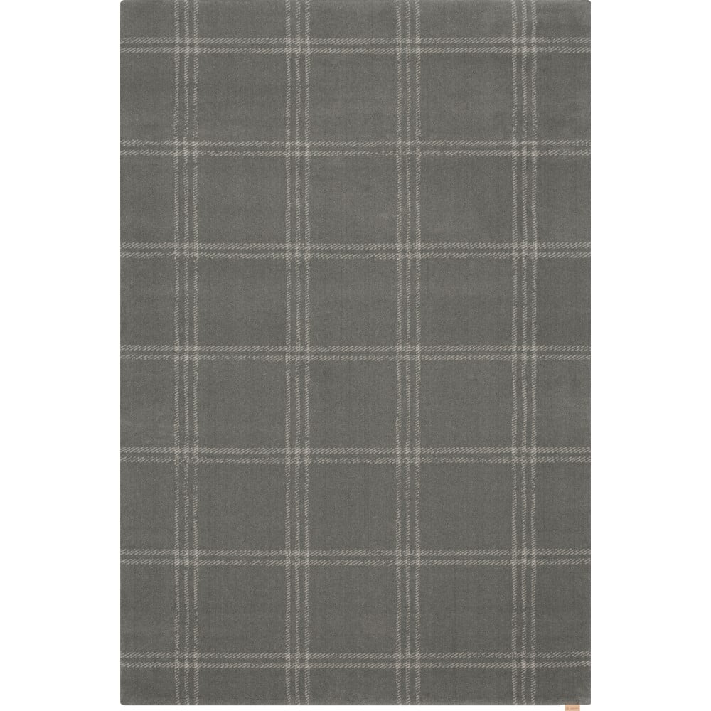 Antracitszürke gyapjú szőnyeg 200x300 cm Calisia M Grid Prime – Agnella