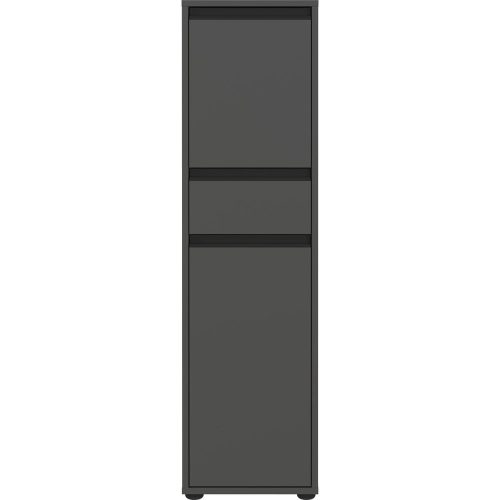 Antracitszürke magas keskeny fürdőszoba szekrény 33x121 cm Lemont – Germania