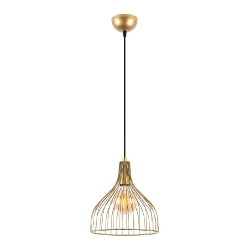 Aranyszínű függőlámpa fém búrával ø 25 cm Cafu – Opviq lights