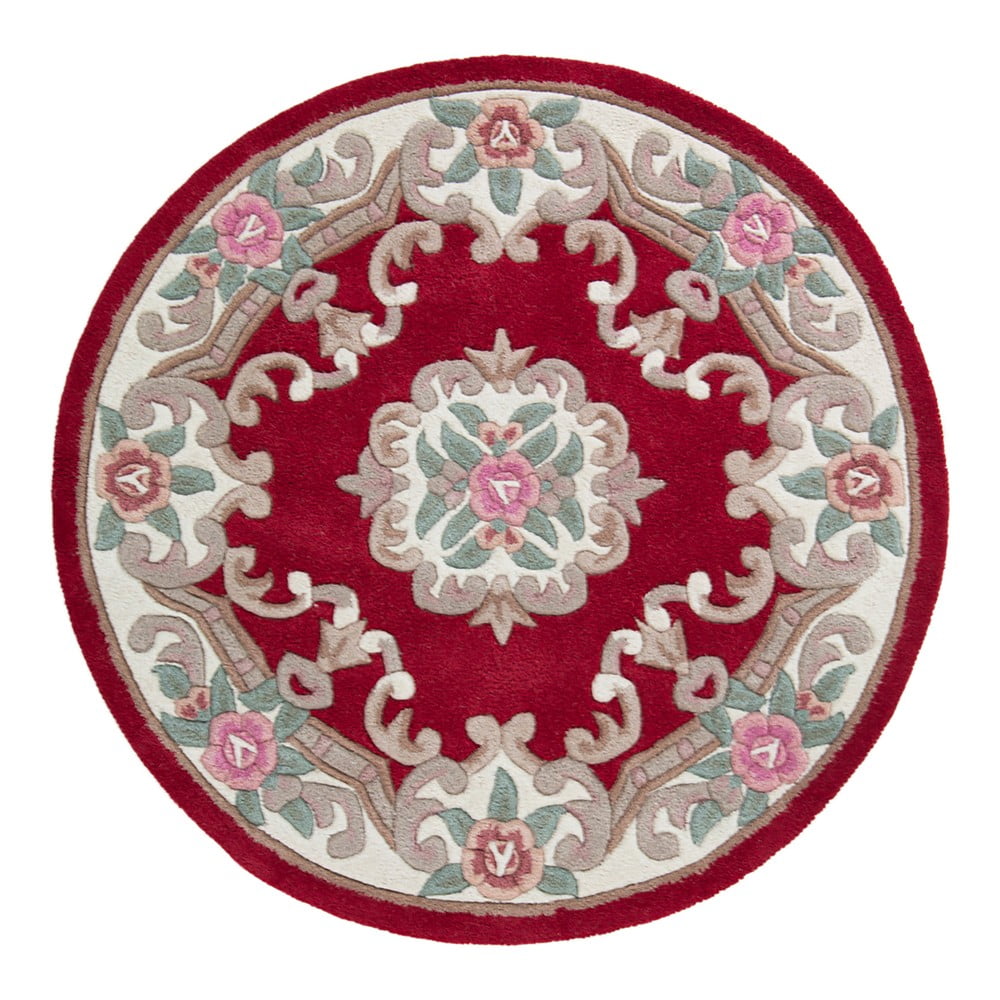 Aubusson piros gyapjú szőnyeg