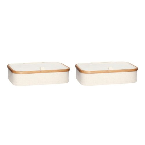 Bamboo 2 db-os bézs textil rendszerező szett - Hübsch
