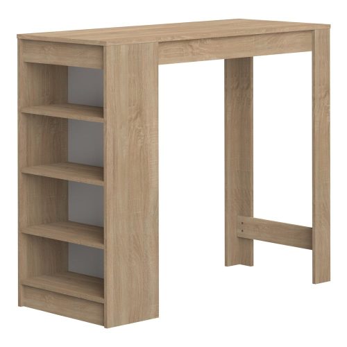 Bárasztal tölgyfa dekoros asztallappal 50x115 cm Aravis – TemaHome
