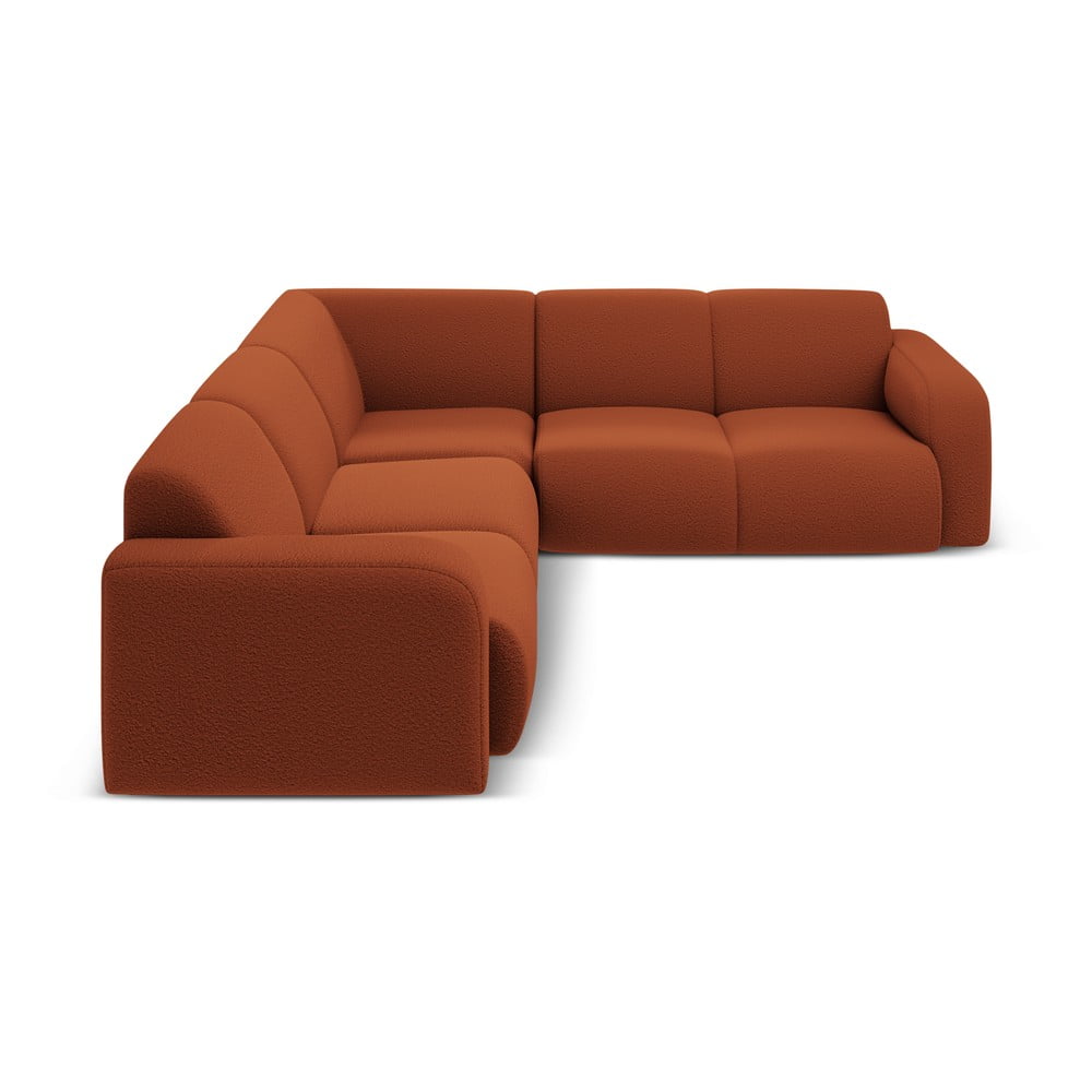Barna buklé sarokkanapé (variálható-L alakú) Molino – Micadoni Home
