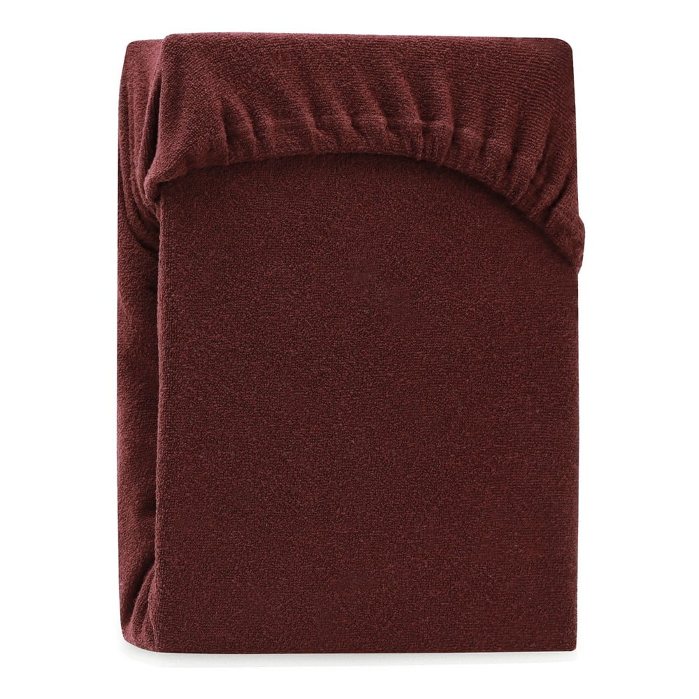 Barna gumis frottír lepedő 180x200 cm Ruby – Restilo