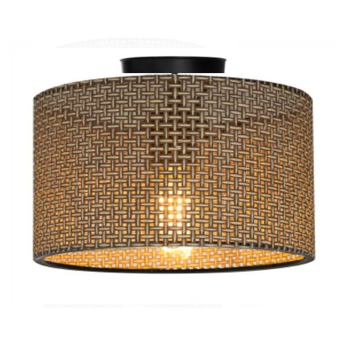Barna mennyezeti lámpa textil búrával ø 30 cm Goza – Squid Lighting