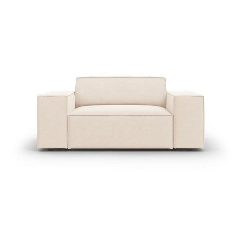 Bézs bársony fotel Jodie – Micadoni Home