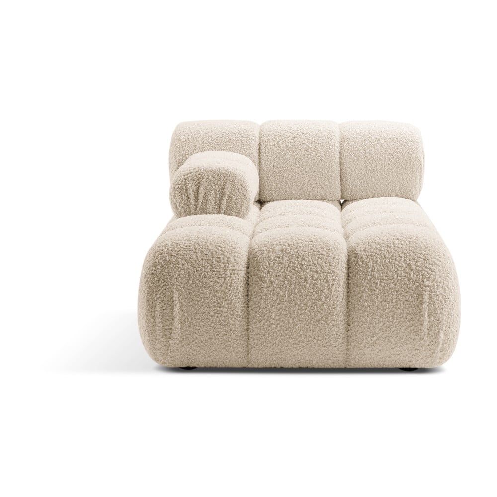 Bézs buklé kanapé modul (bal oldali) Bellis – Micadoni Home