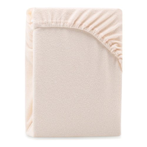 Bézs gumis frottír lepedő 240x220 cm Ruby – Restilo