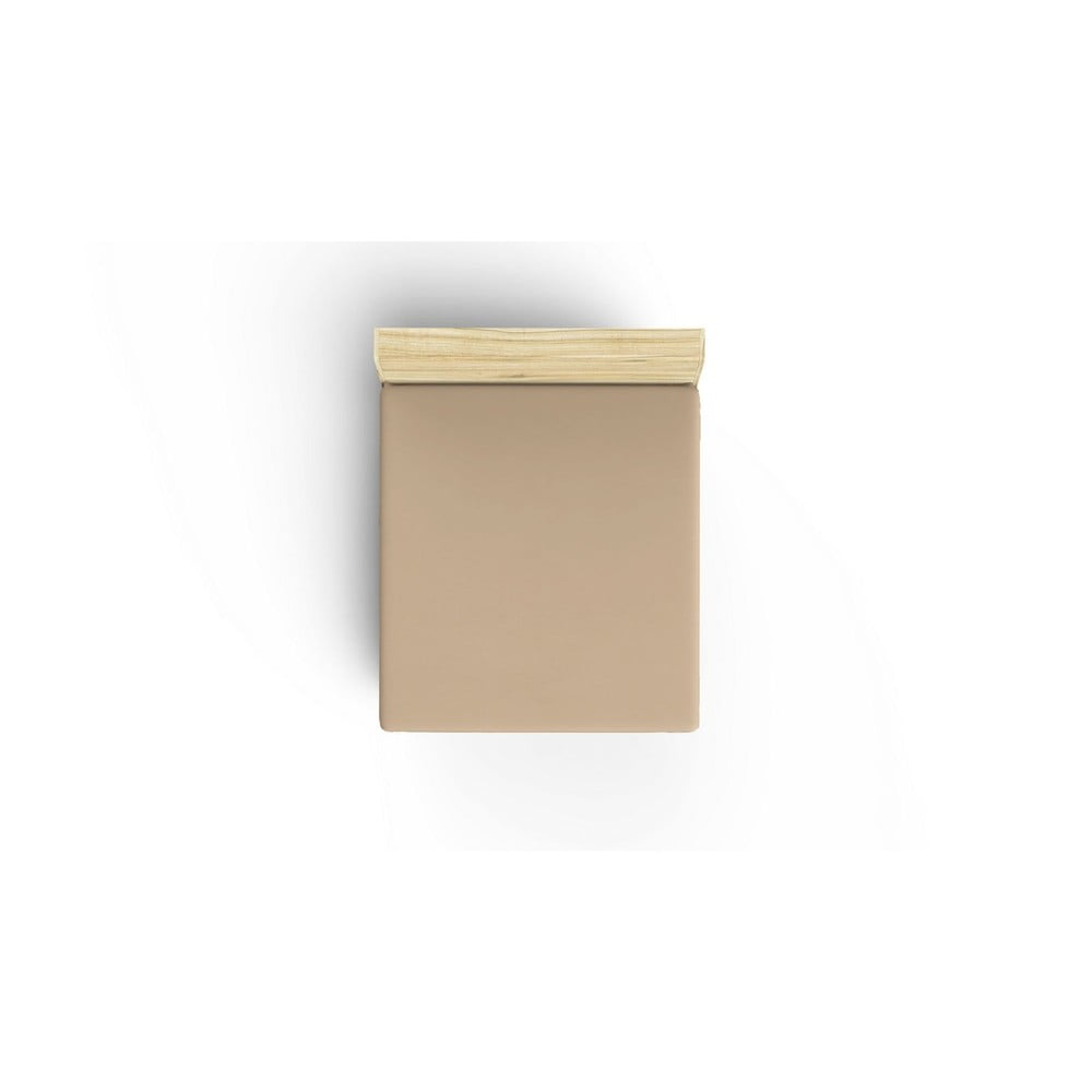 Bézs gumis pamut lepedő 140x200 cm – Mijolnir