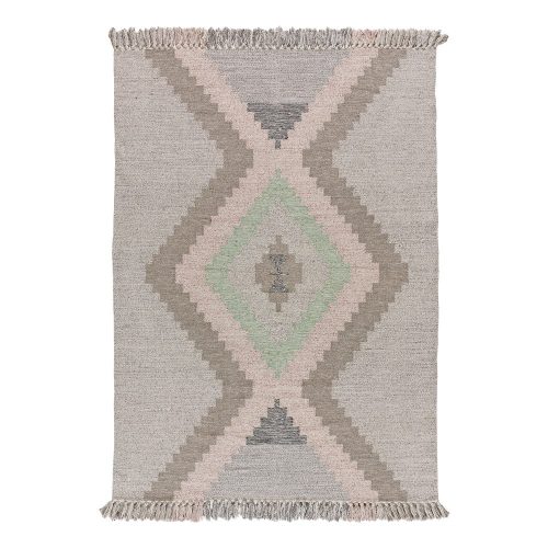 Bézs kézi szövésű újrahasznosított pamut szőnyeg 160x230 cm Chandia – Universal