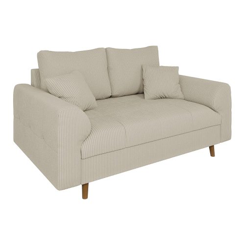 Bézs kordbársony kanapé 150 cm Ariella – Ropez
