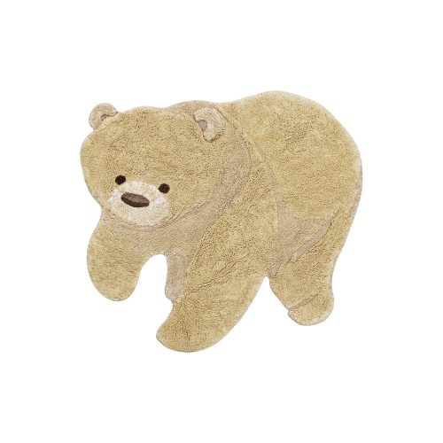 Bézs mosható kézi szövésű pamut gyerek szőnyeg 120x122 cm Bear – Lorena Canals