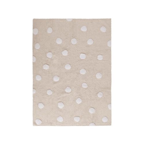 Bézs mosható kézi szövésű pamut gyerek szőnyeg 120x160 cm Polka Dots Beige – Lorena Canals
