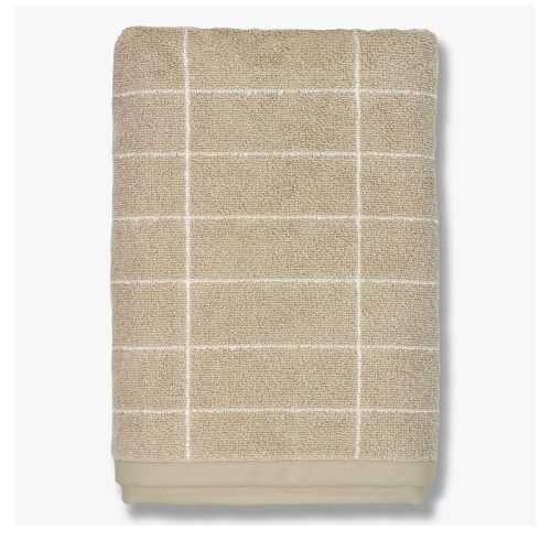 Bézs pamut törölköző szett 2 db-os 40x60 cm Tile Stone – Mette Ditmer Denmark