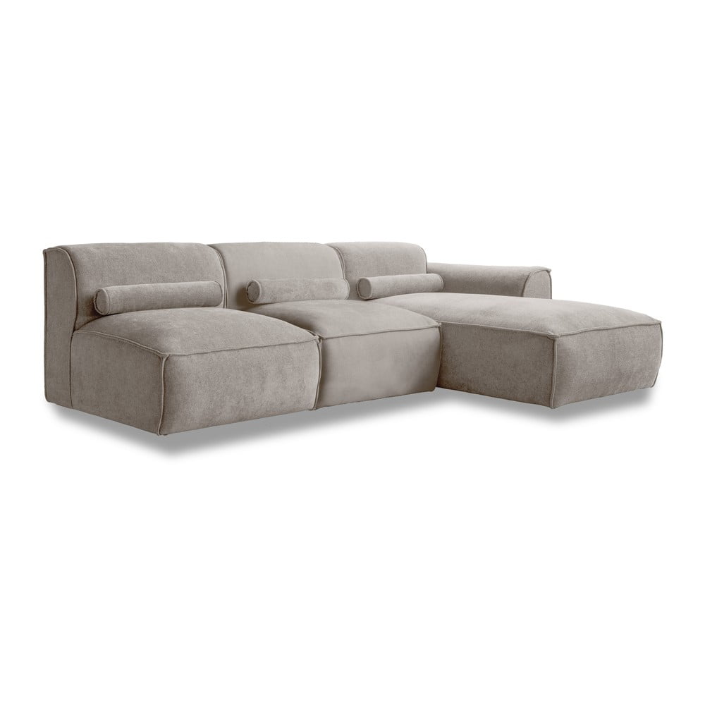 Bézs sarokkanapé (jobb oldali) Flex Felix – Miuform