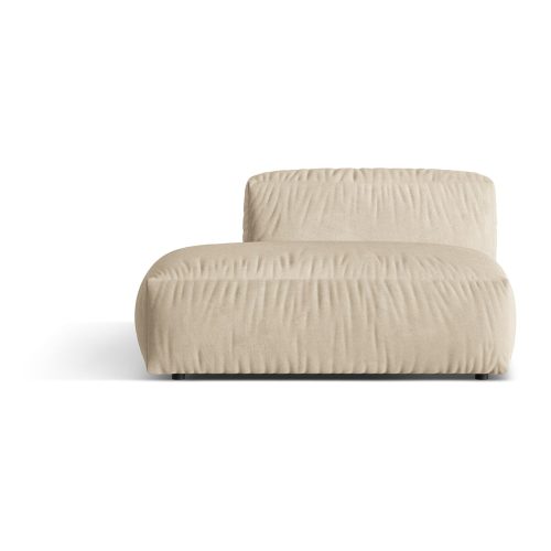 Bézses krémszínű buklé kanapé modul (bal oldali) Martina – Micadoni Home