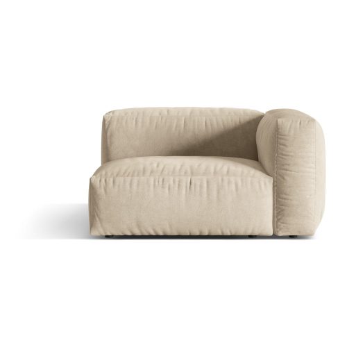 Bézses krémszínű buklé kanapé modul (jobb oldali) Martina – Micadoni Home