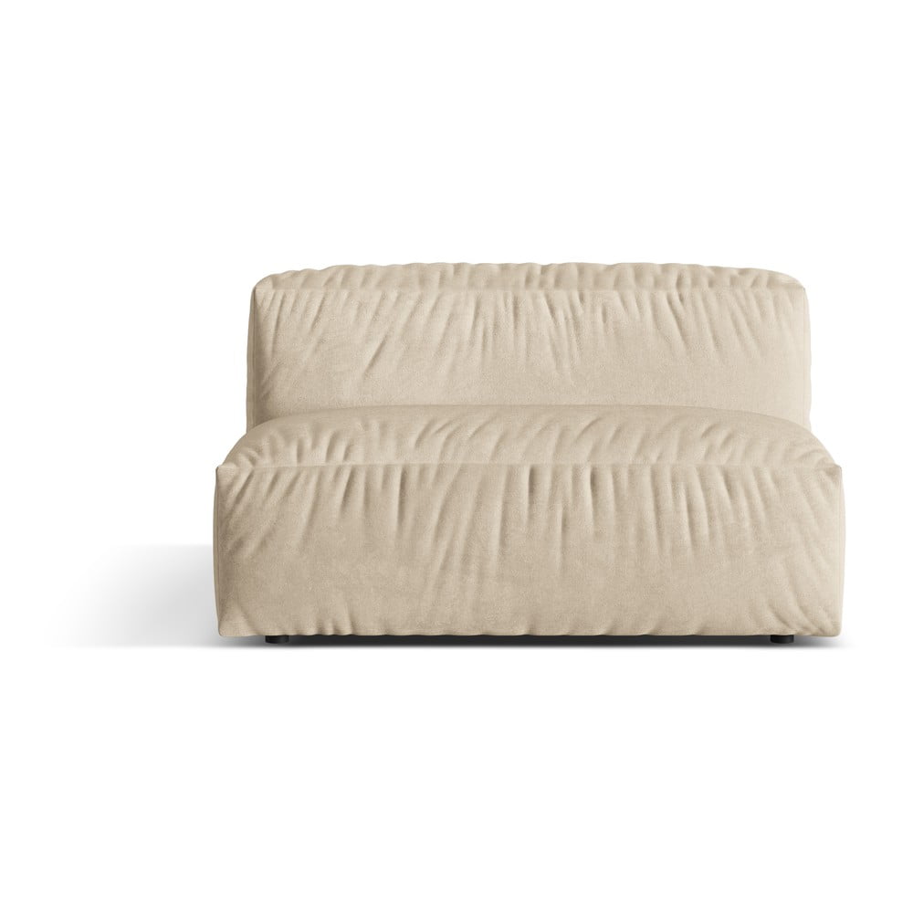 Bézses krémszínű buklé kanapé modul (középső rész) Martina – Micadoni Home