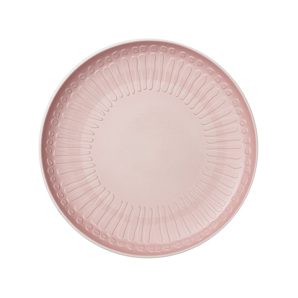 Blossom fehér-rózsaszín porcelántányér