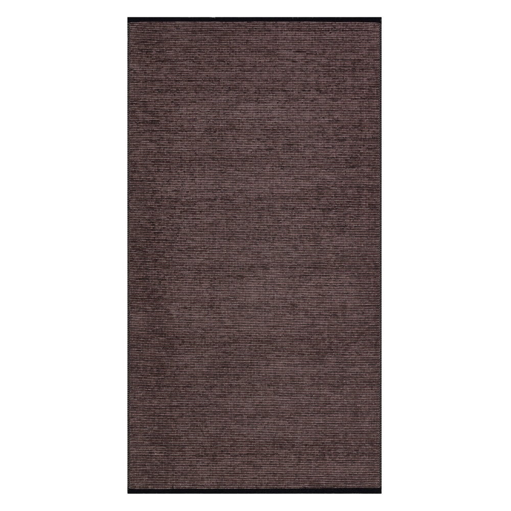 Borvörös-fekete mosható pamut futószőnyeg 80x200 cm Bendigo – Vitaus