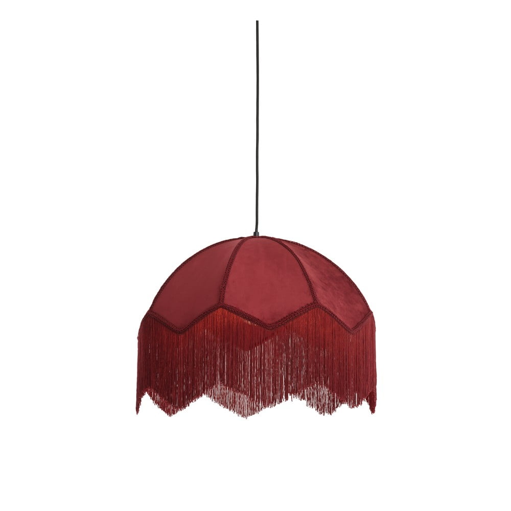 Borvörös függőlámpa textil búrával ø 60 cm Malacia – Light & Living