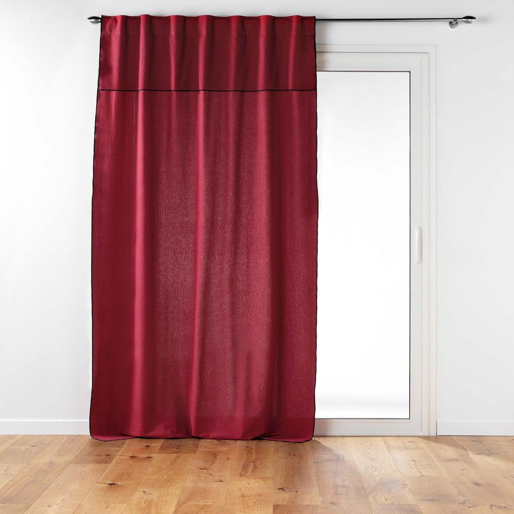 Borvörös függöny 140x240 cm Mistraline – douceur d'intérieur