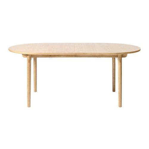 Bővíthető étkezőasztal tölgyfa dekorral 100x190 cm Carno – Unique Furniture
