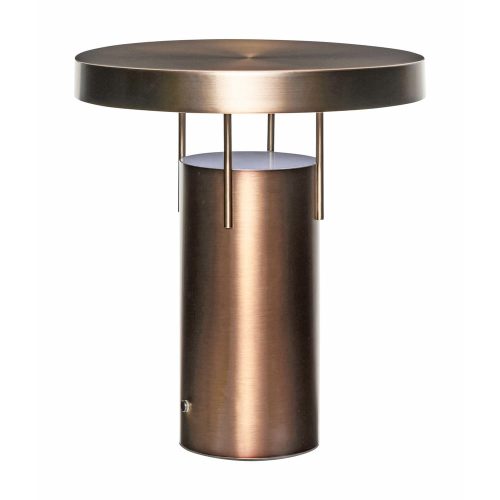 Bronzszínű LED dimmelhető asztali lámpa fém búrával (magasság 28 cm) BringMe – Hübsch