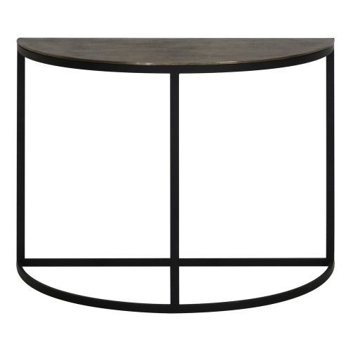 Bronzszínű fém konzolasztal 42x100 cm Peto – Light & Living