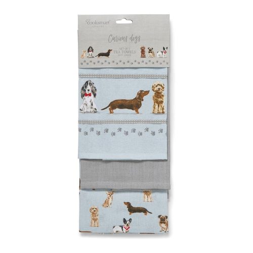 Curious Dogs 3 db-os pamut konyharuha szett - Cooksmart ®