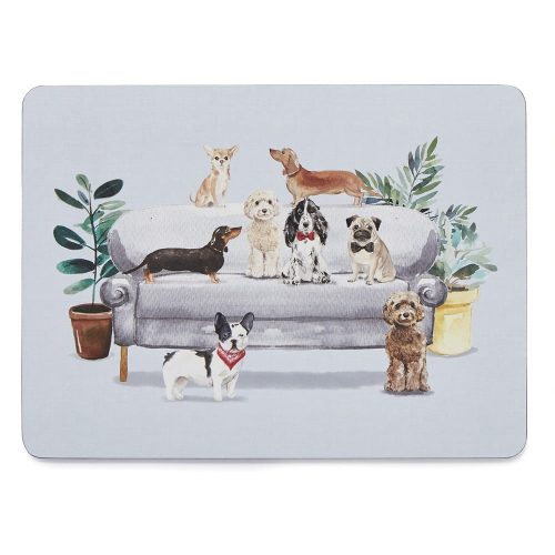 Curious Dogs 4 db-os parafa tányéralátét szett