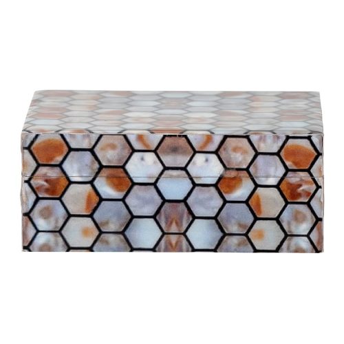 Dekoratív poligyanta tárolódoboz 13x10x5 cm Domino – Bloomingville