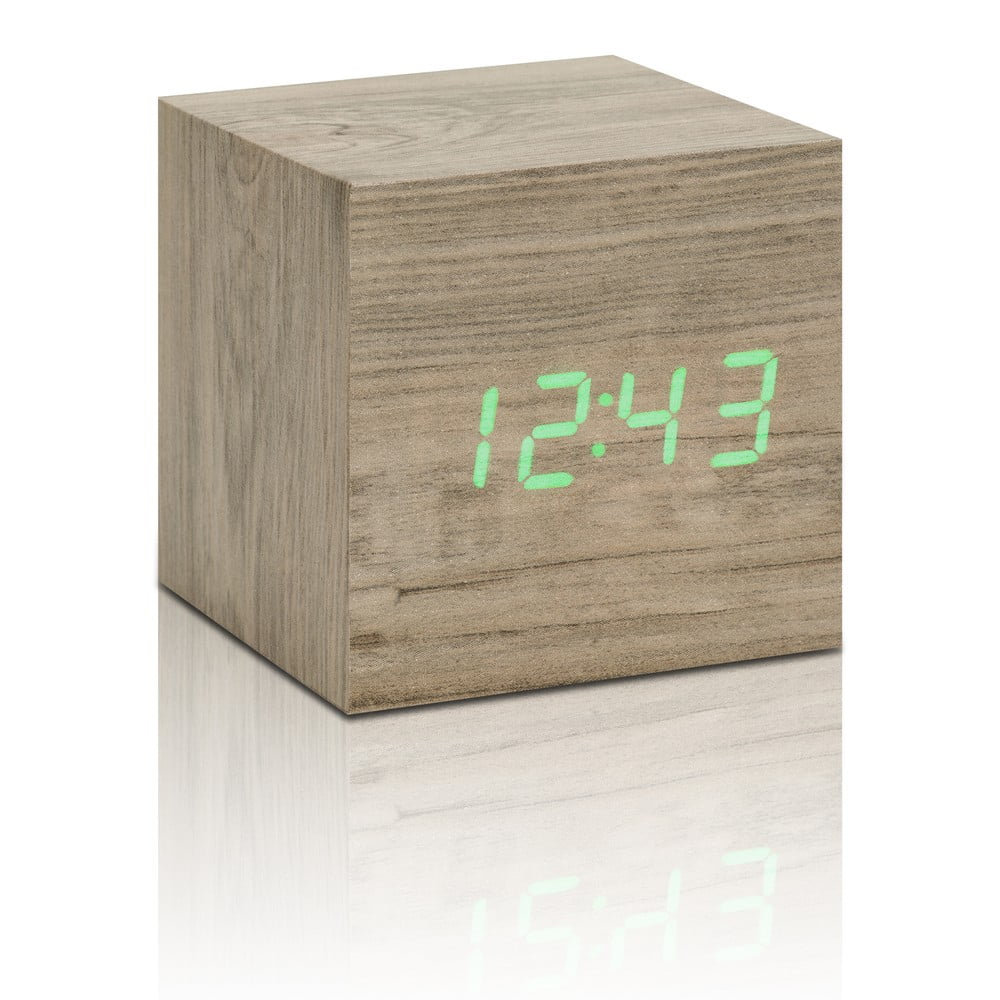 Digitális ébresztőóra Wooden Cube Click – Gingko