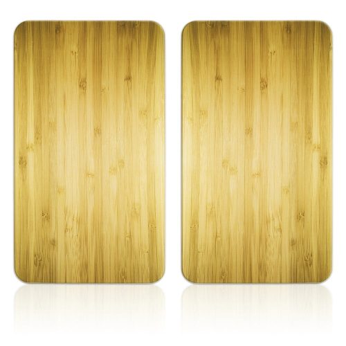 Edzett üveg tűzhely fedőlap szett 2 db-os 52x30 cm Wooden – Maximex