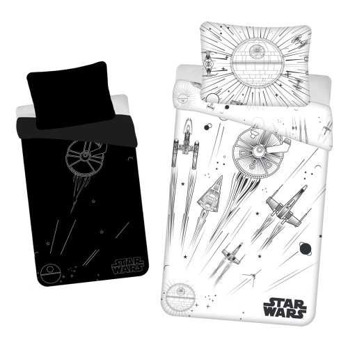 Egyszemélyes pamut gyerek ágyneműhuzat világító hatással 140x200 cm Star Wars – Jerry Fabrics