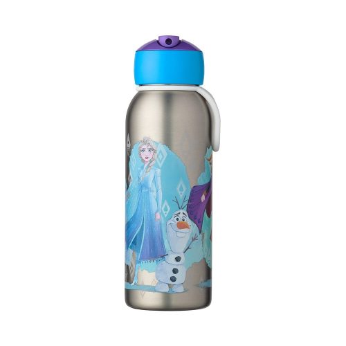 Ezüstszínű rozsdamentes acél gyerek ivópalack 350 ml Frozen 2 – Mepal