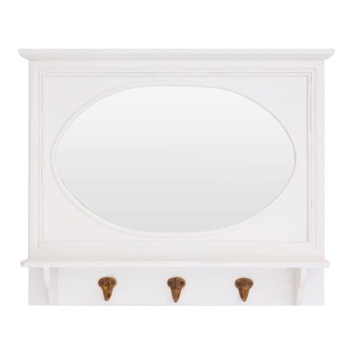 Fali tükör polccal és fogassal 53x43 cm Whitley – Premier Housewares