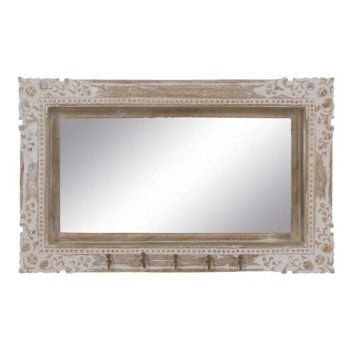 Fali tükör tömörfa kerettel 61x38 cm – Ixia