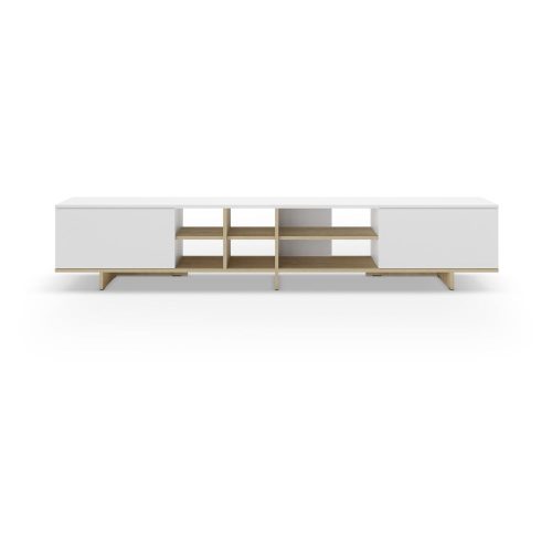 Fehér TV-állvány 230x44 cm Cequoia – Marckeric