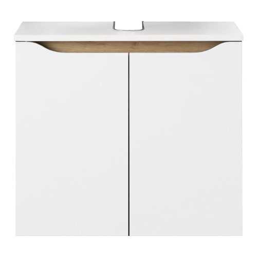 Fehér alacsony fali szekrény mosdókagyló nélkül 60x53 cm Set 857 – Pelipal