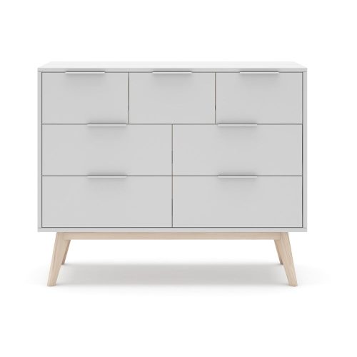 Fehér alacsony komód 120x83 cm Campus – Marckeric