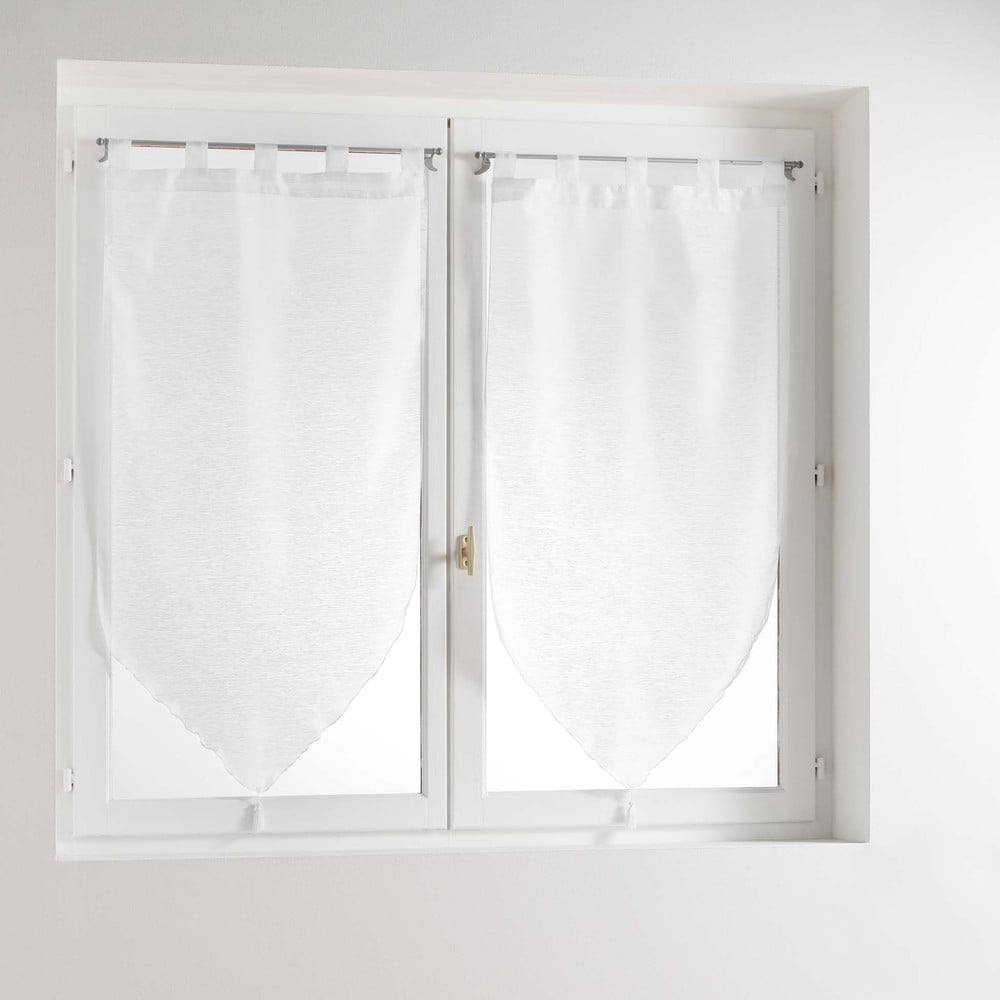 Fehér átlátszó függöny szett 2 db-os 45x90 cm Lissea – douceur d'intérieur