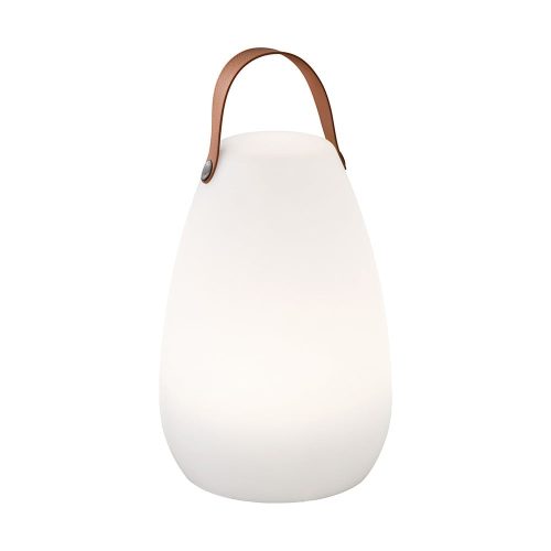 Fehér-barna LED asztali lámpa (magasság 26 cm) Ruby – Fischer & Honsel