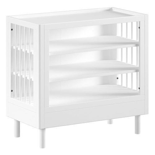 Fehér bükkfa gyerek komód pelenkázó feltéttel 100x79x55 cm Forrest – Vipack