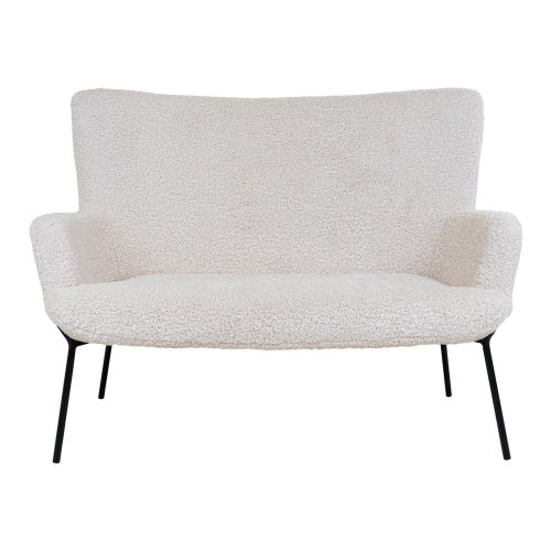 Fehér buklé kanapé 128 cm Glasgow – House Nordic